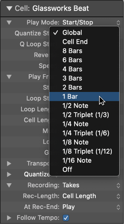Logic Pro course notes - Live Loops