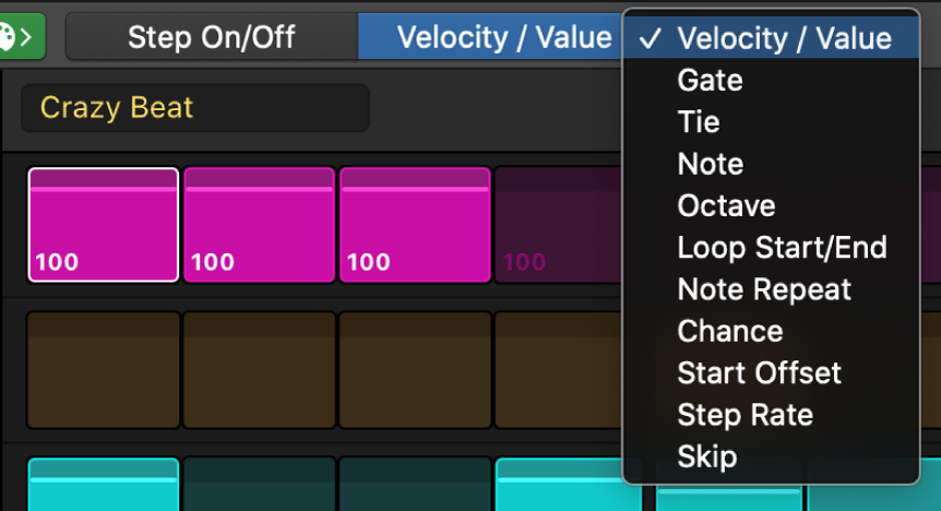 Logic Pro course notes - Making Beats In Step Sequencer