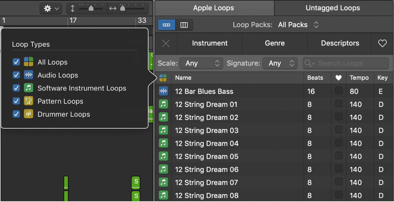 Logic Pro course notes - Making Beats using Apple Loops