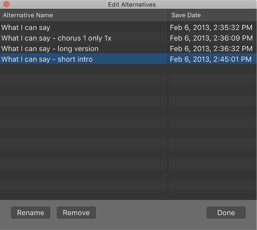 Logic Pro course notes - Projects- The Basics