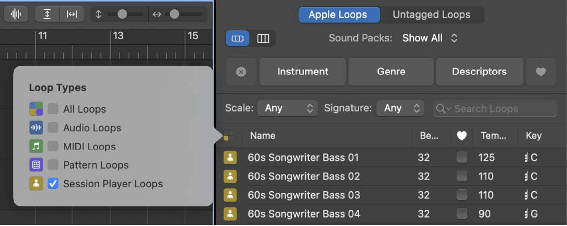 Logic Pro course notes - Session Players