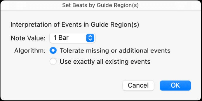 Logic Production course notes - Beat Mapping and Tempo Operations