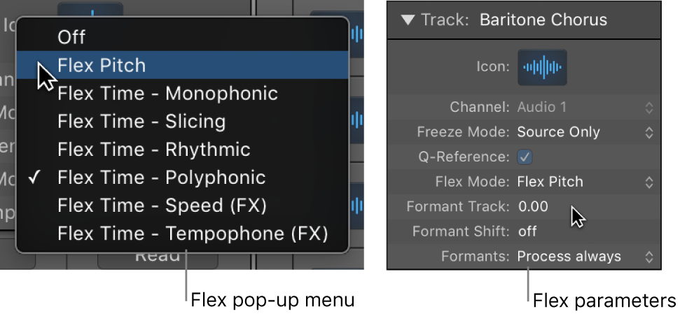 Logic Production course notes - Flex Pitch, Quantizing Audio & Varispeed