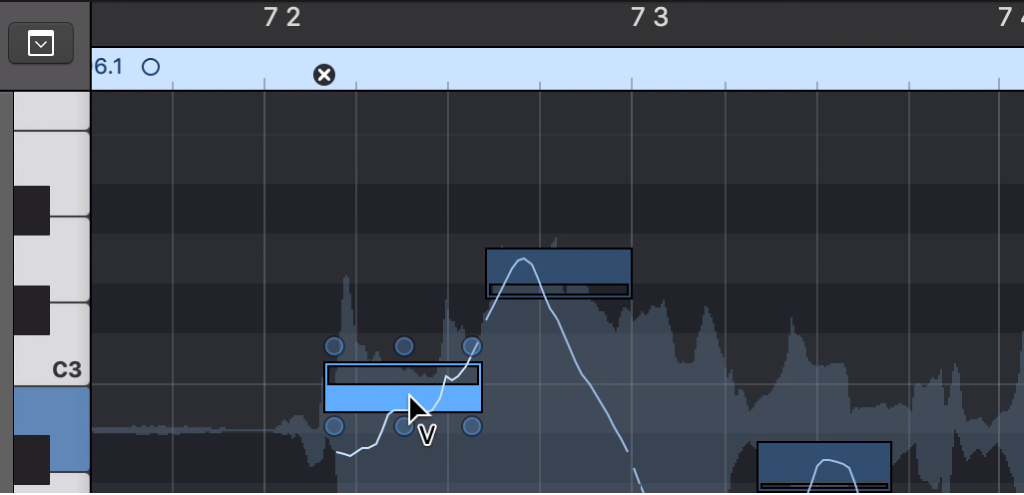 Logic Production course notes - Flex Pitch, Quantizing Audio & Varispeed