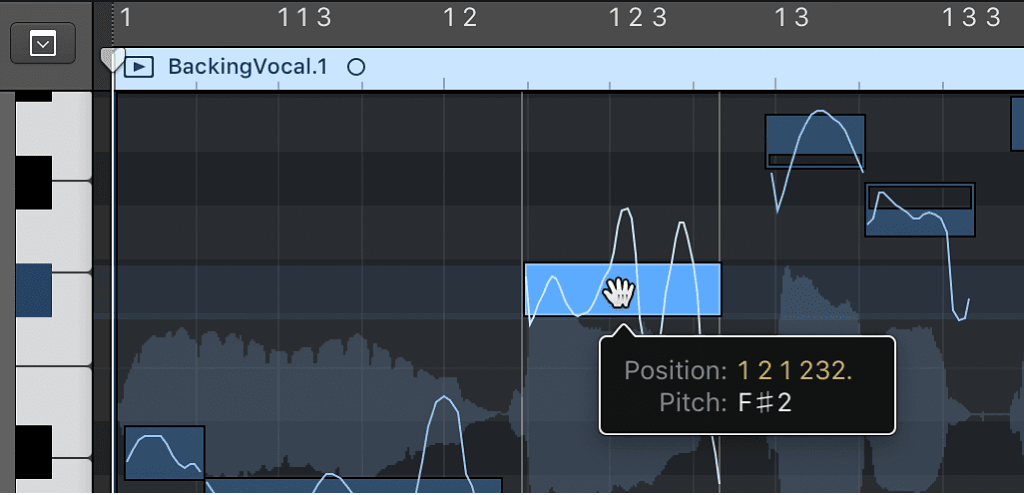 Logic Production course notes - Flex Pitch, Quantizing Audio & Varispeed