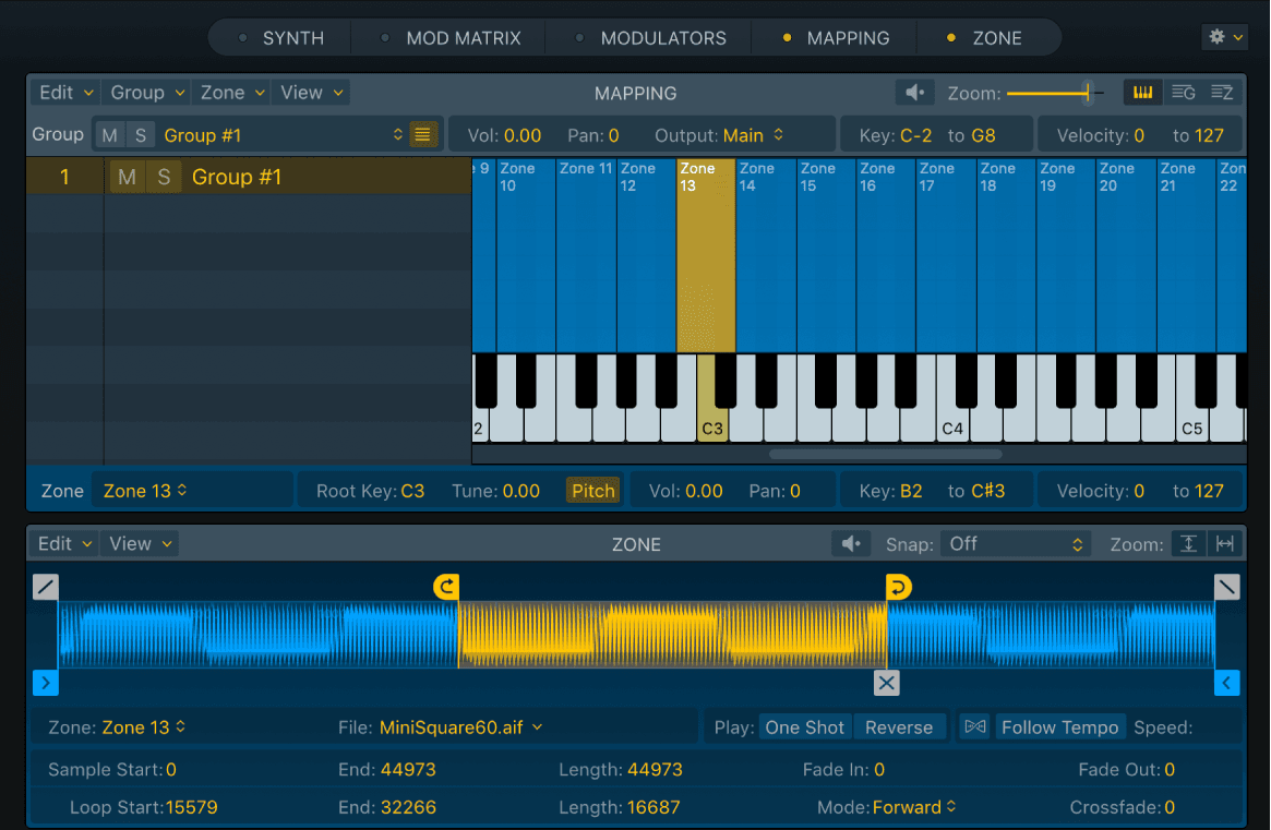 Logic Production course notes - Sampling: Sampler
