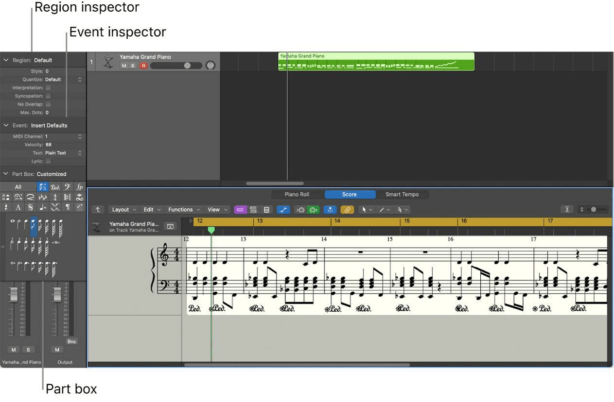 Logic Production course notes - The Score Editor