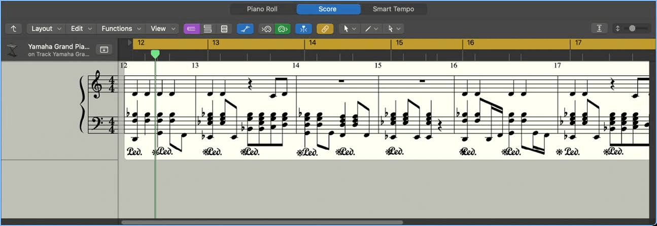 Logic Production course notes - The Score Editor