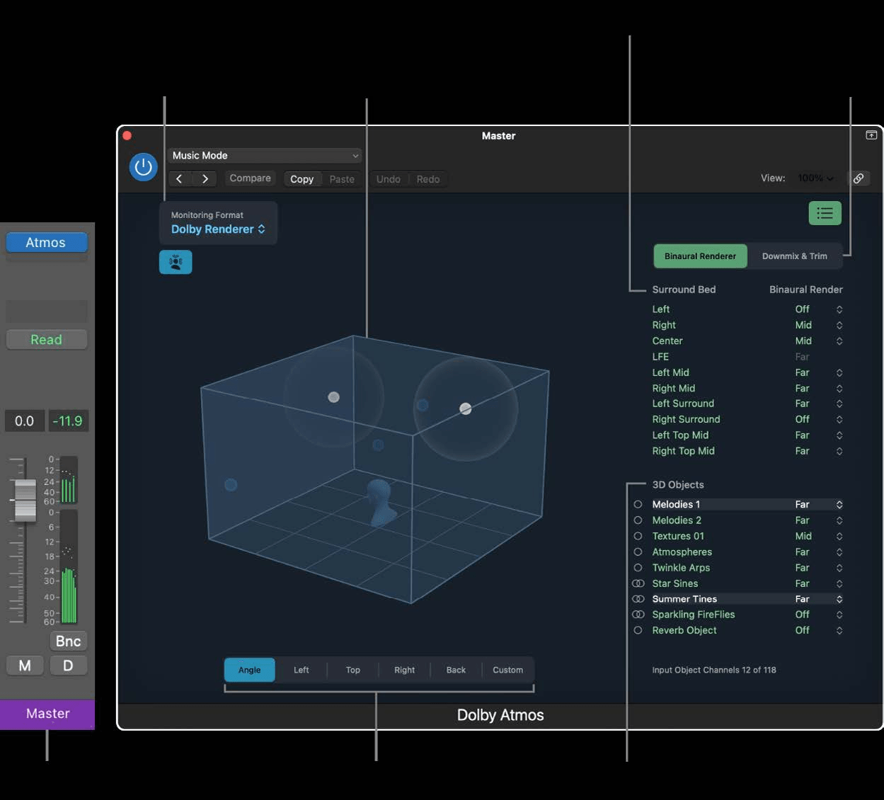 Logic Production course notes - Spatial Audio and Dolby Atmos