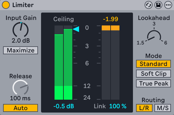 A limiter with an L/R or M/S routing switch - the same processor working on left and right, or on mid and side