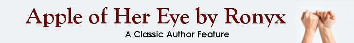 Apple of Her Eye Banner with two hands doing a pinkie swear