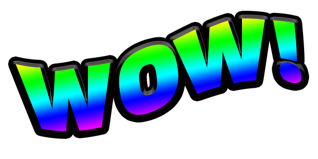 Word art that says Wow