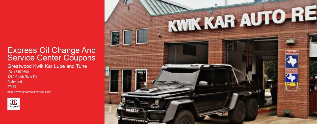 Express Oil Change And Service Center Coupons