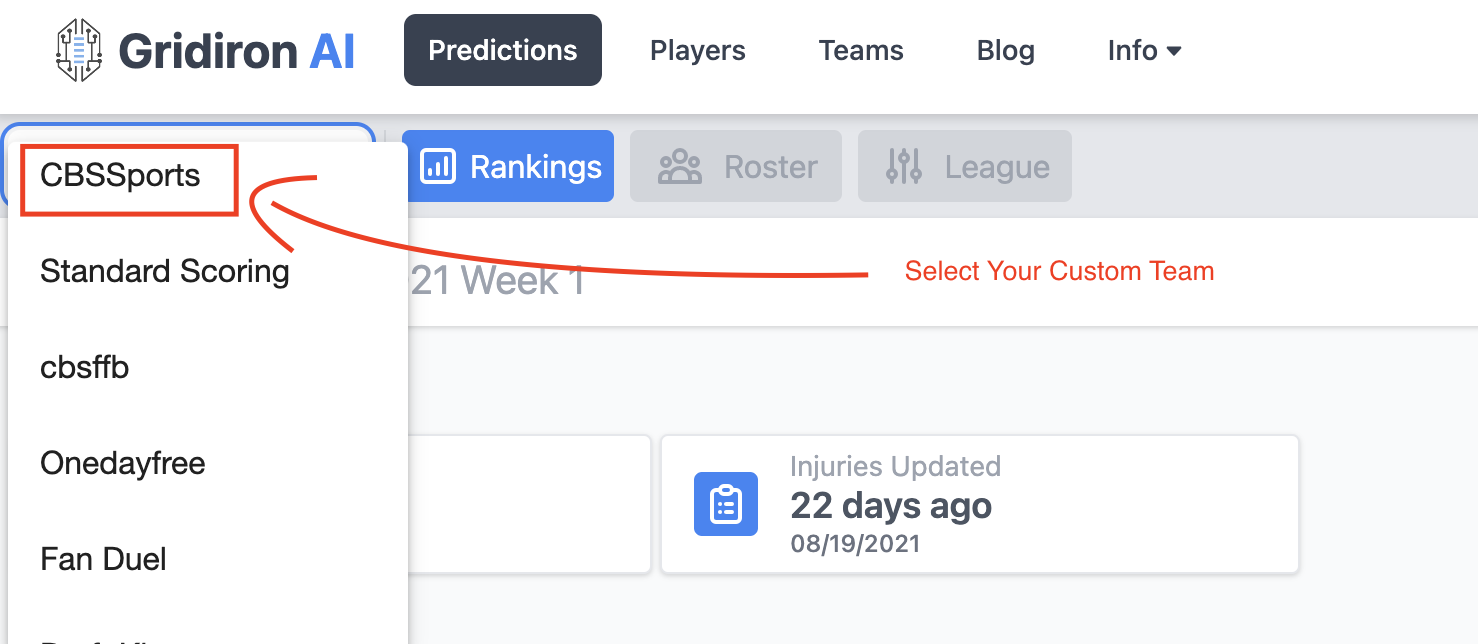 Customize Scoring