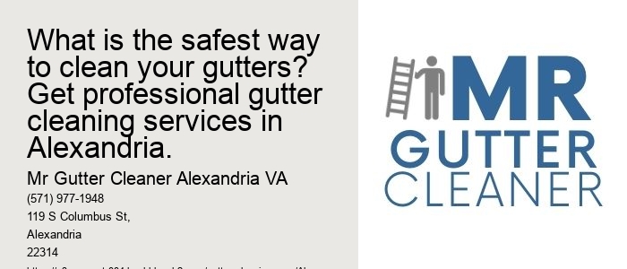 What is the safest way to clean your gutters? Get professional gutter cleaning services in Alexandria.