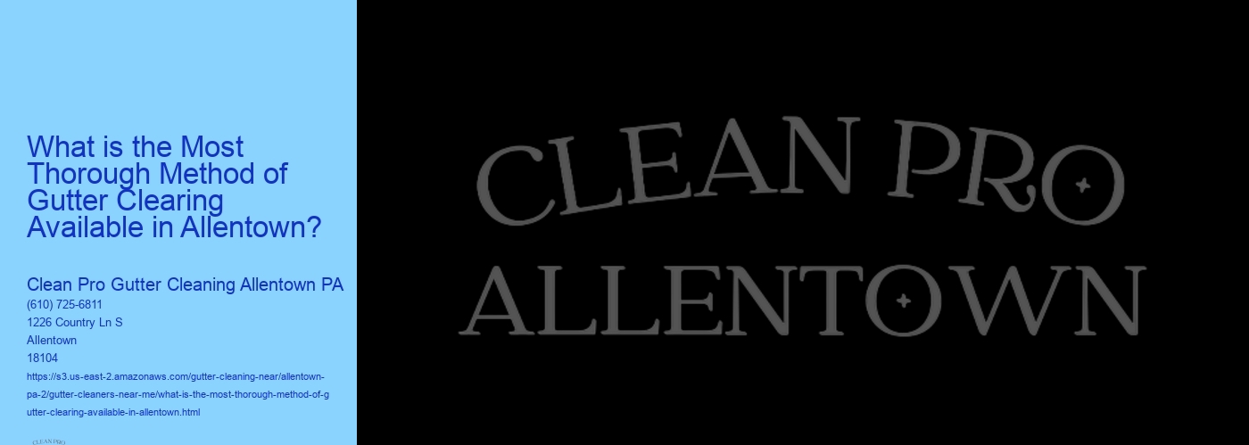 What is the Most Thorough Method of Gutter Clearing Available in Allentown? 