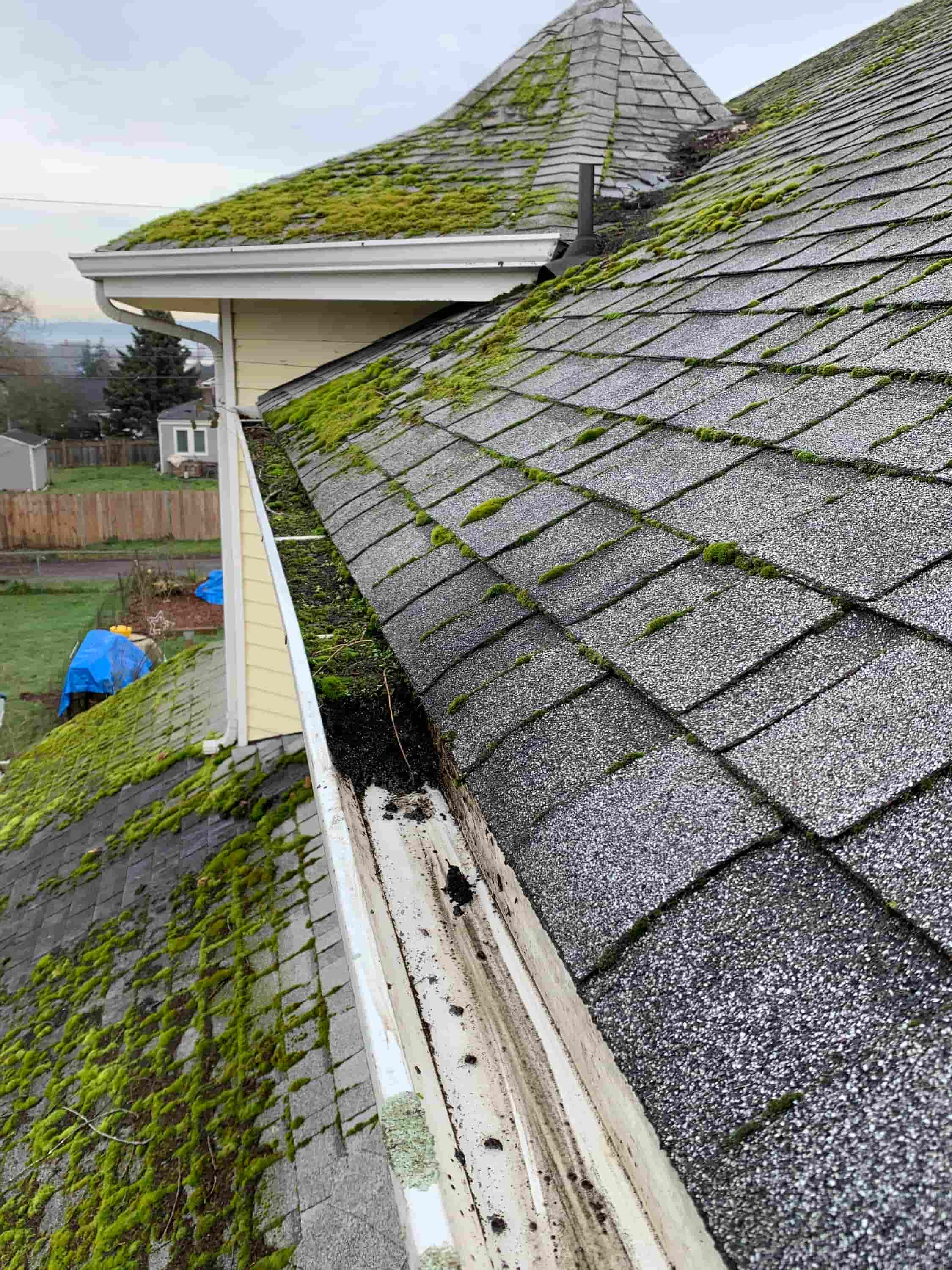 cleaning gutters without a ladder