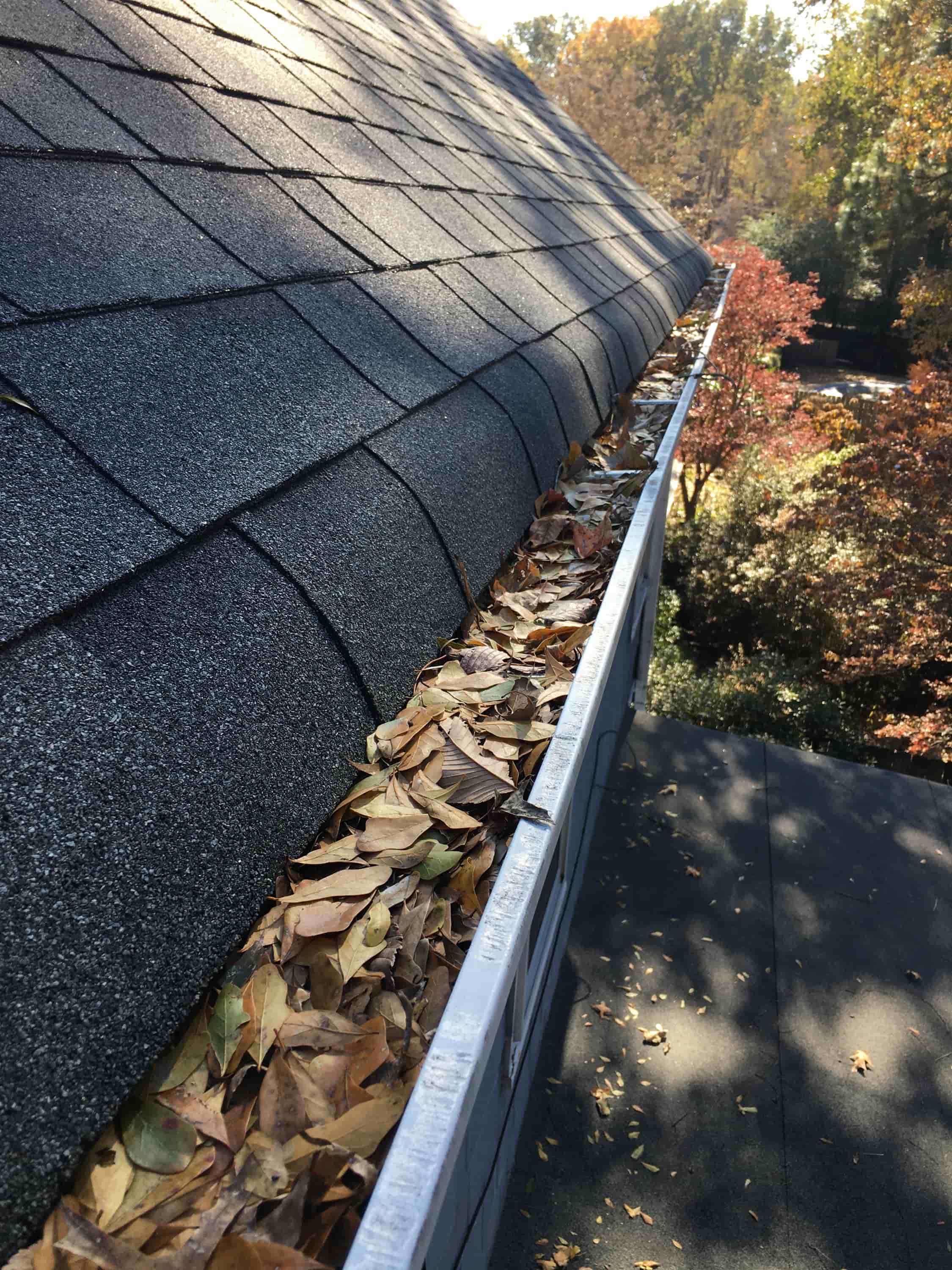 cleaning gutters