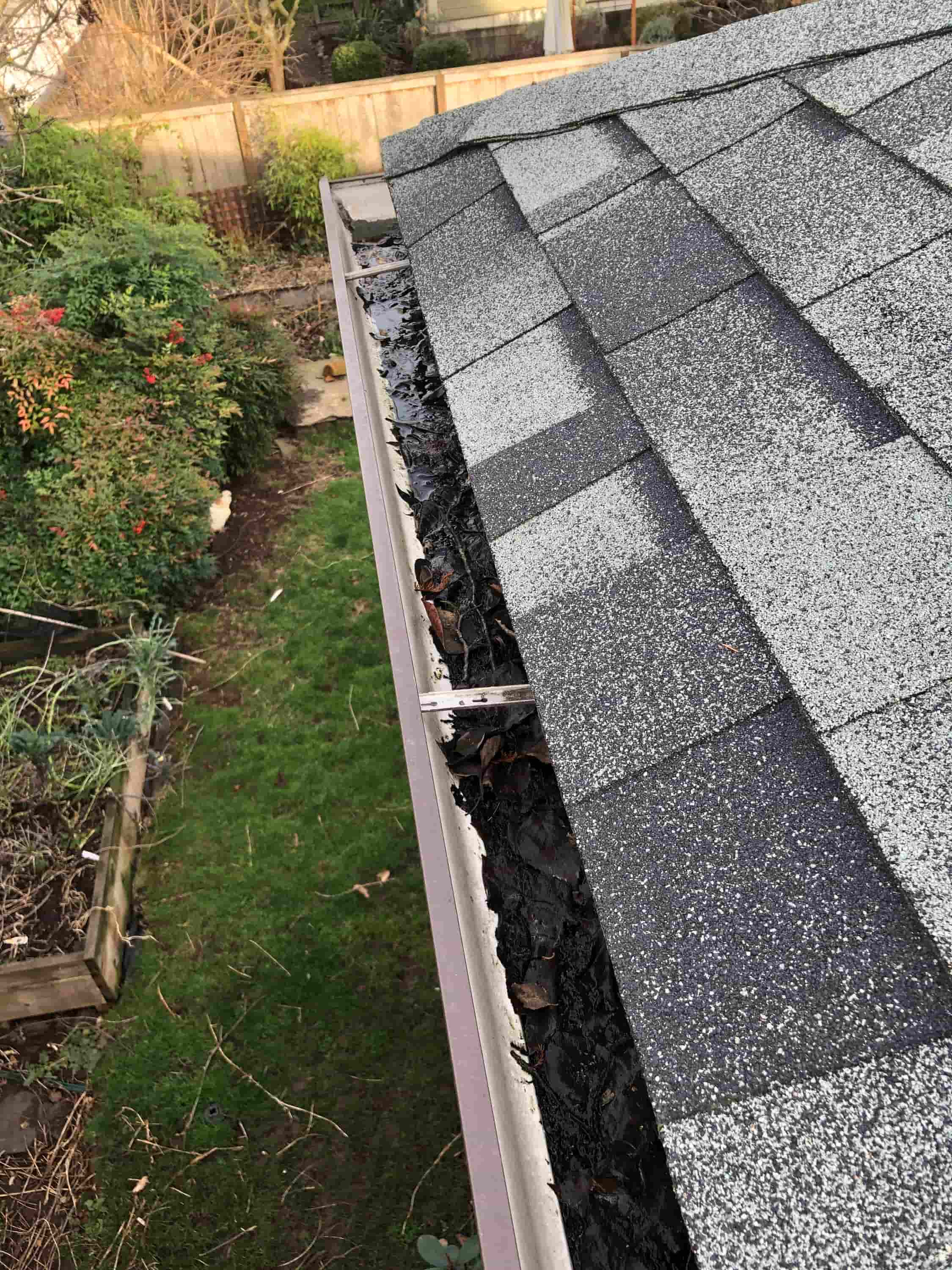 cleaning out gutters