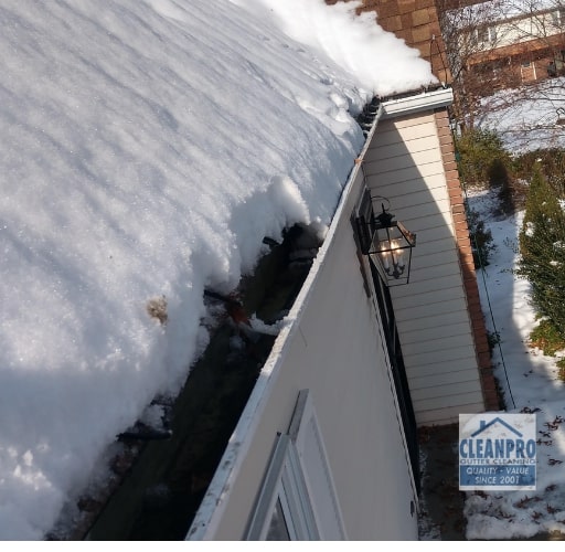 cleaning gutters high roof