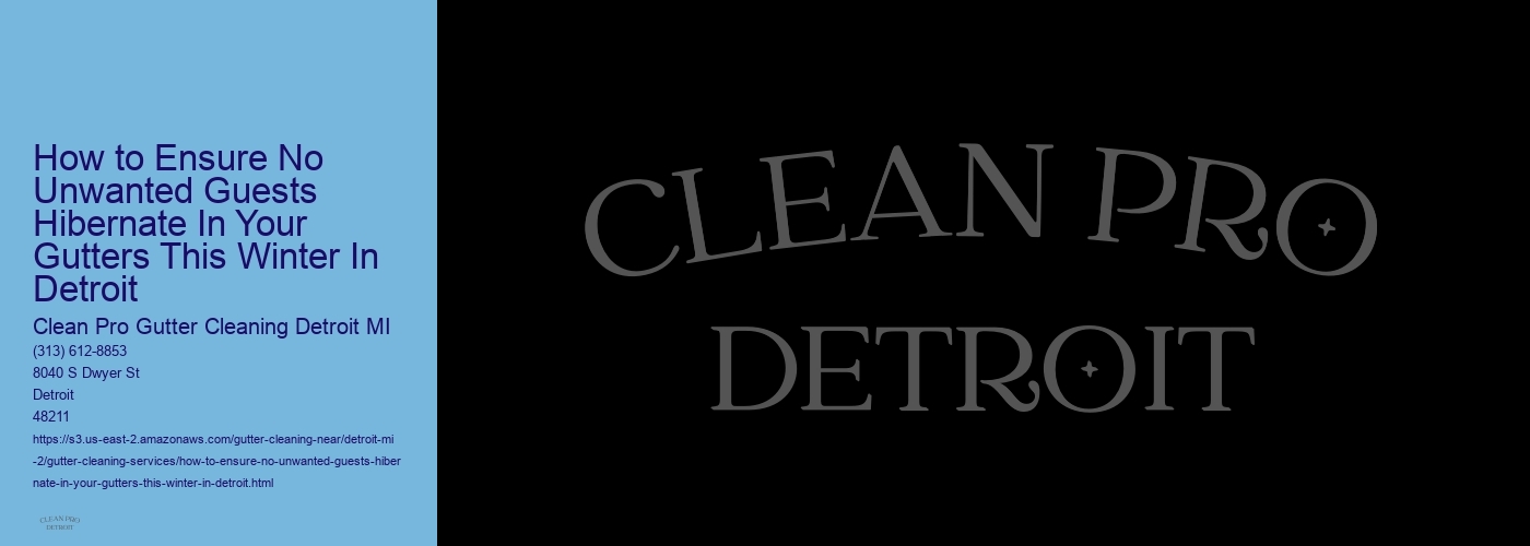 How to Ensure No Unwanted Guests Hibernate In Your Gutters This Winter In Detroit