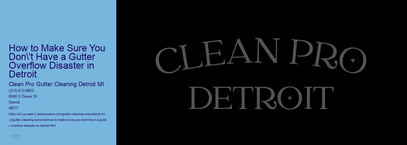 How to Make Sure You Don't Have a Gutter Overflow Disaster in Detroit 