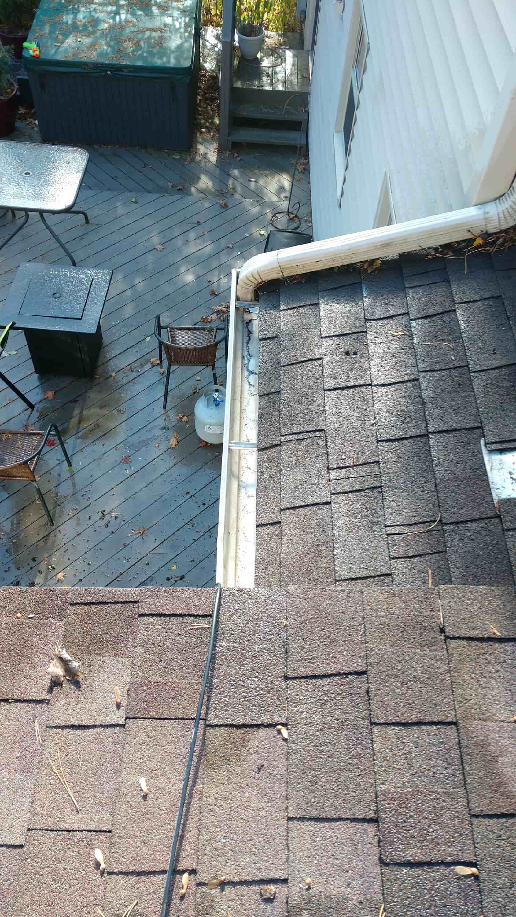 how to clean gutters second story