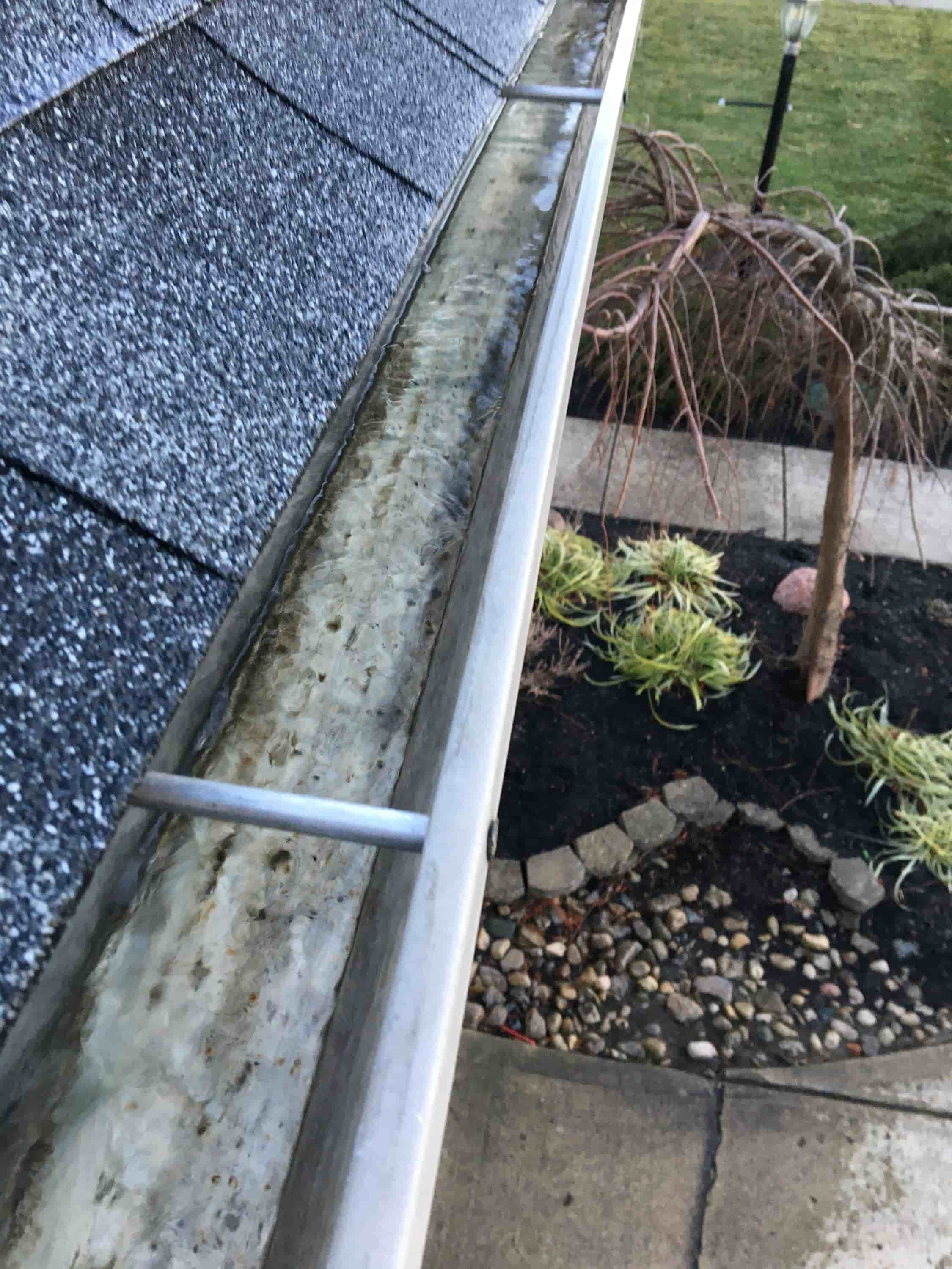 how to clean gutters second story