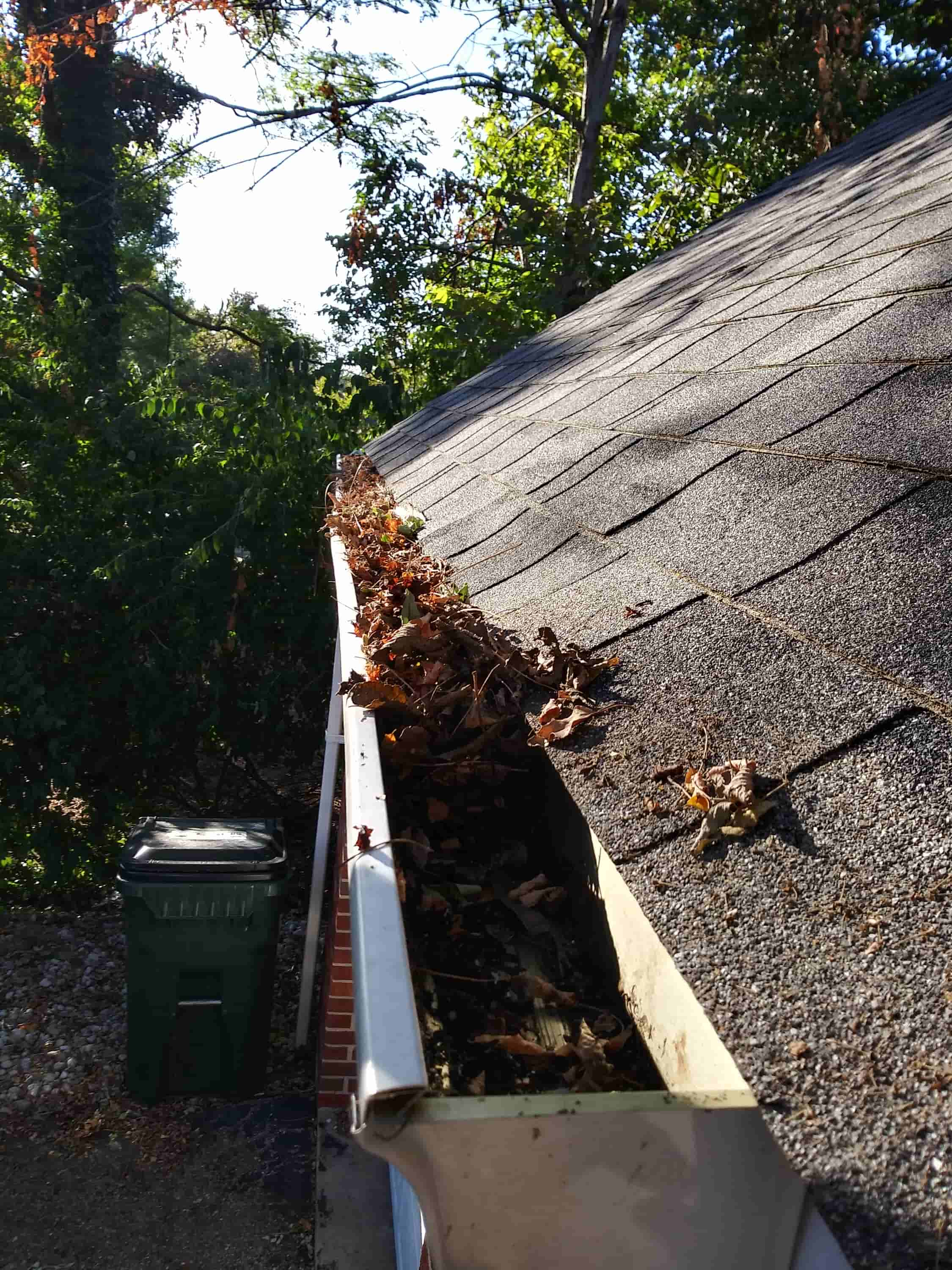 unclogging gutters