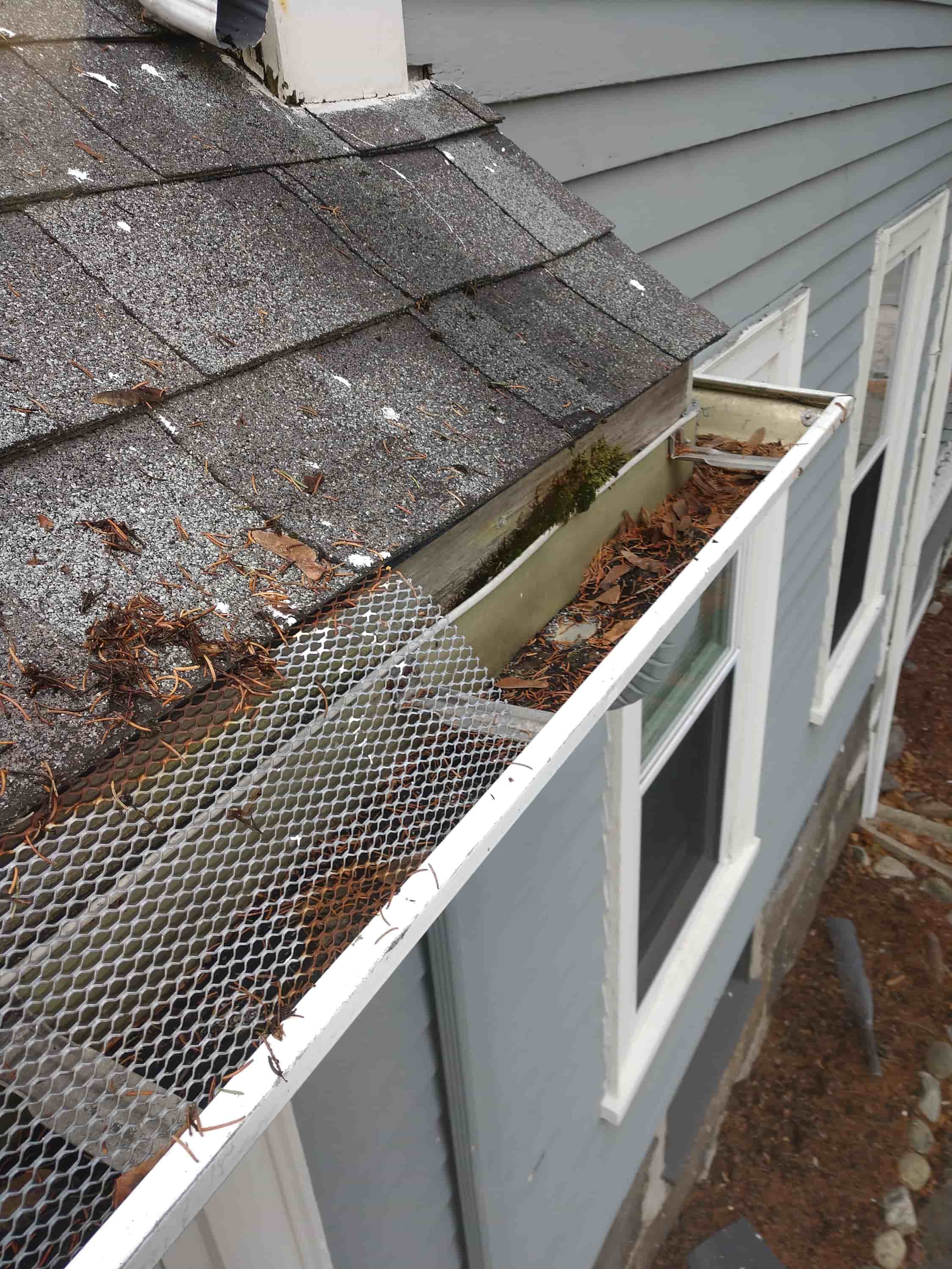 clean out gutter downspout
