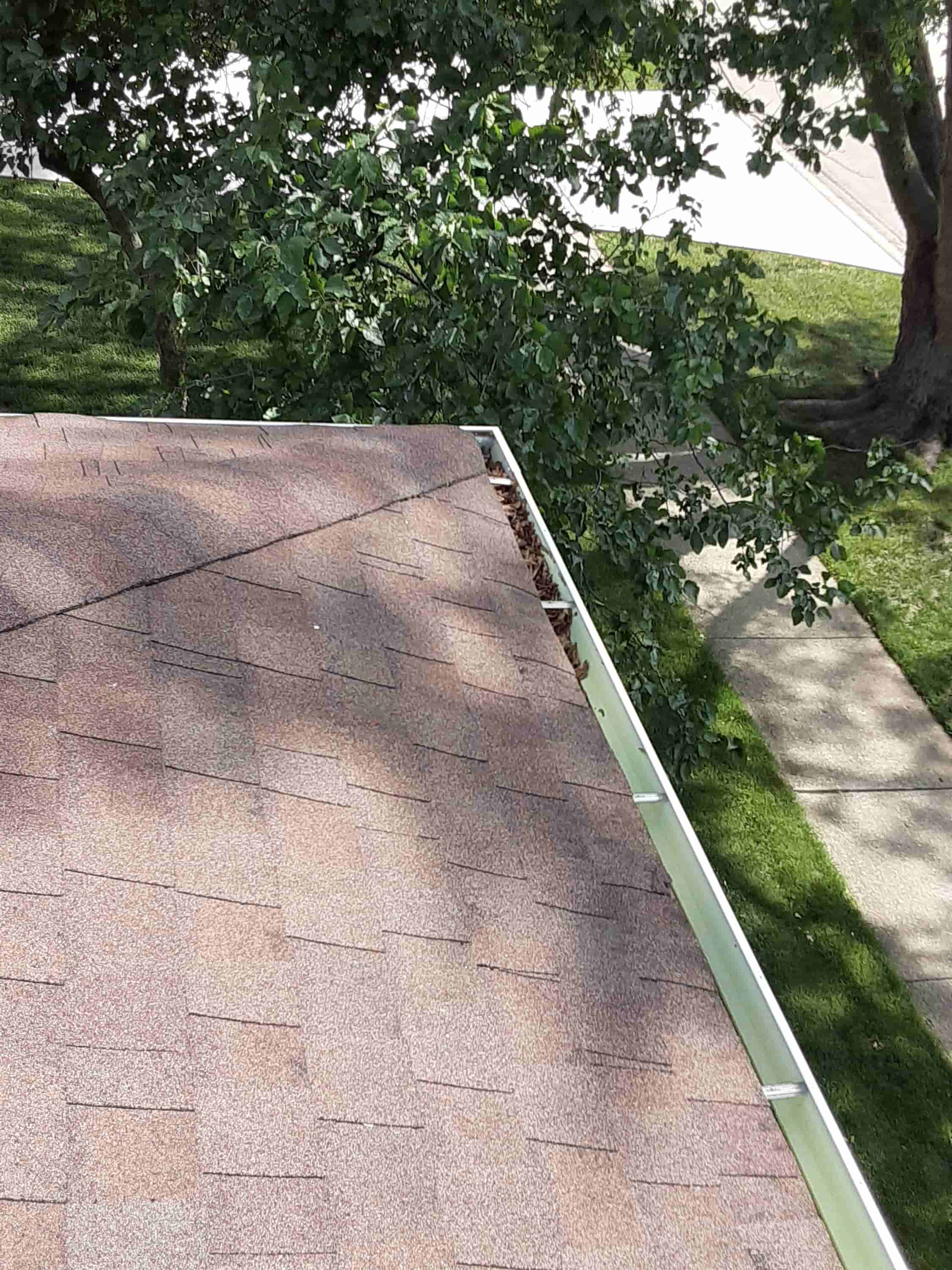 gutter cleaning before and after