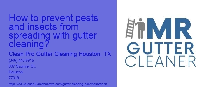 How to prevent pests and insects from spreading with gutter cleaning?