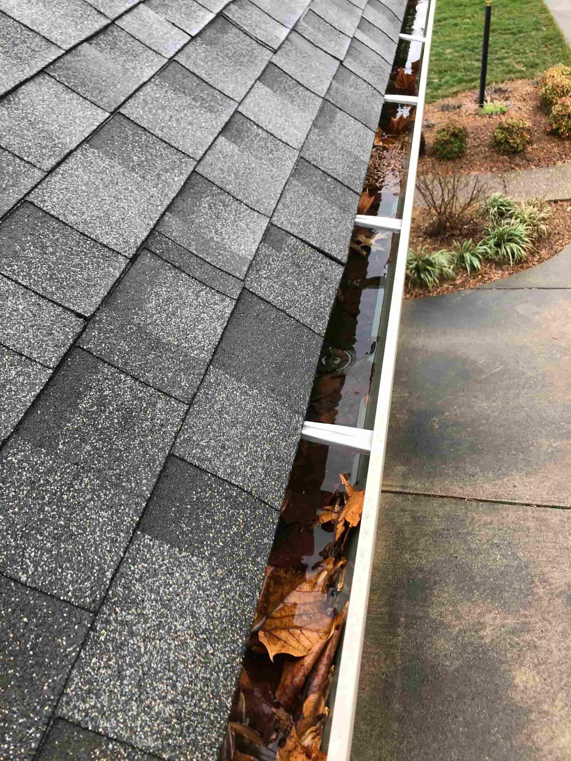 unclog gutter downspouts