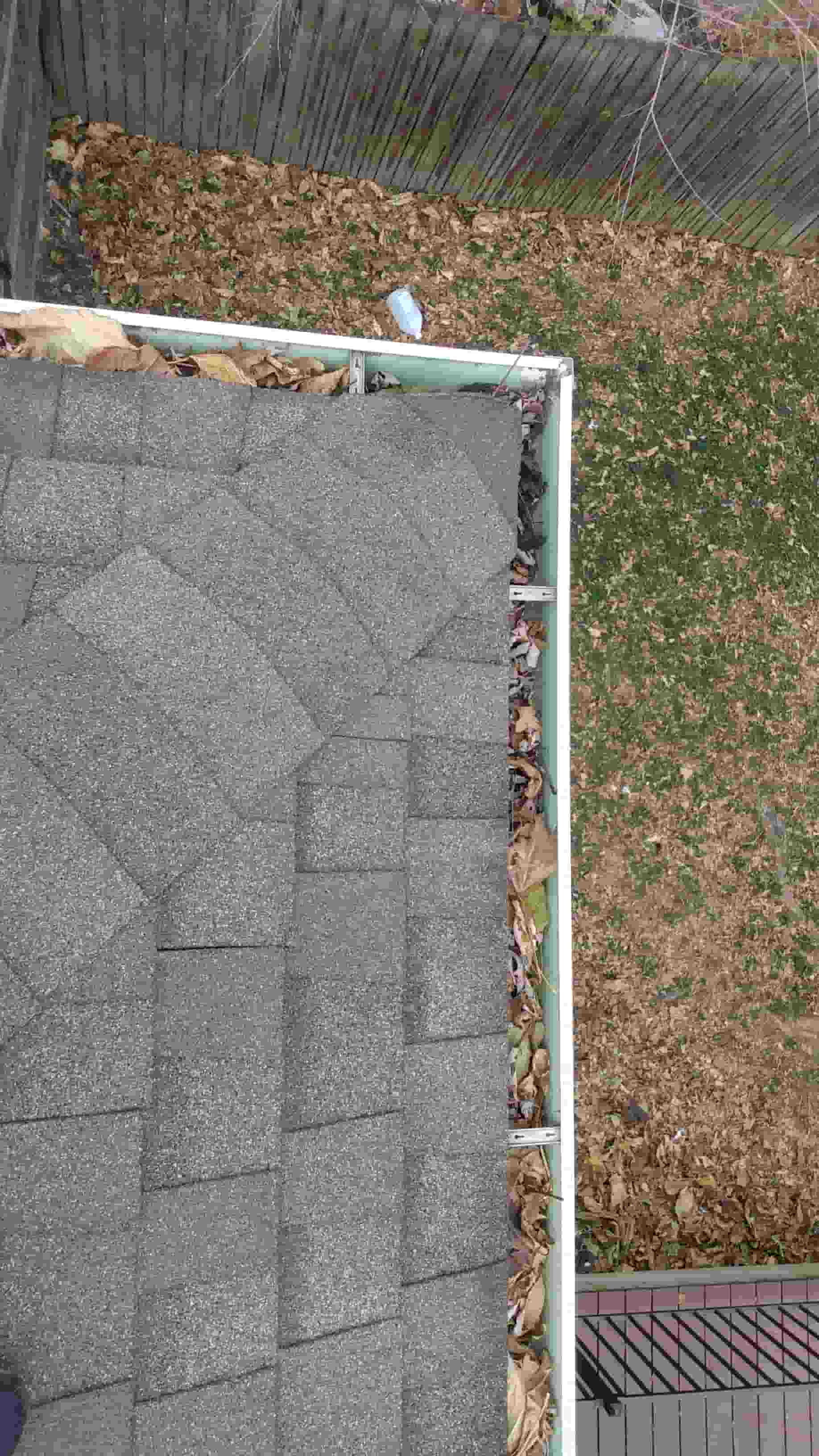 diy gutter cleaning from the ground