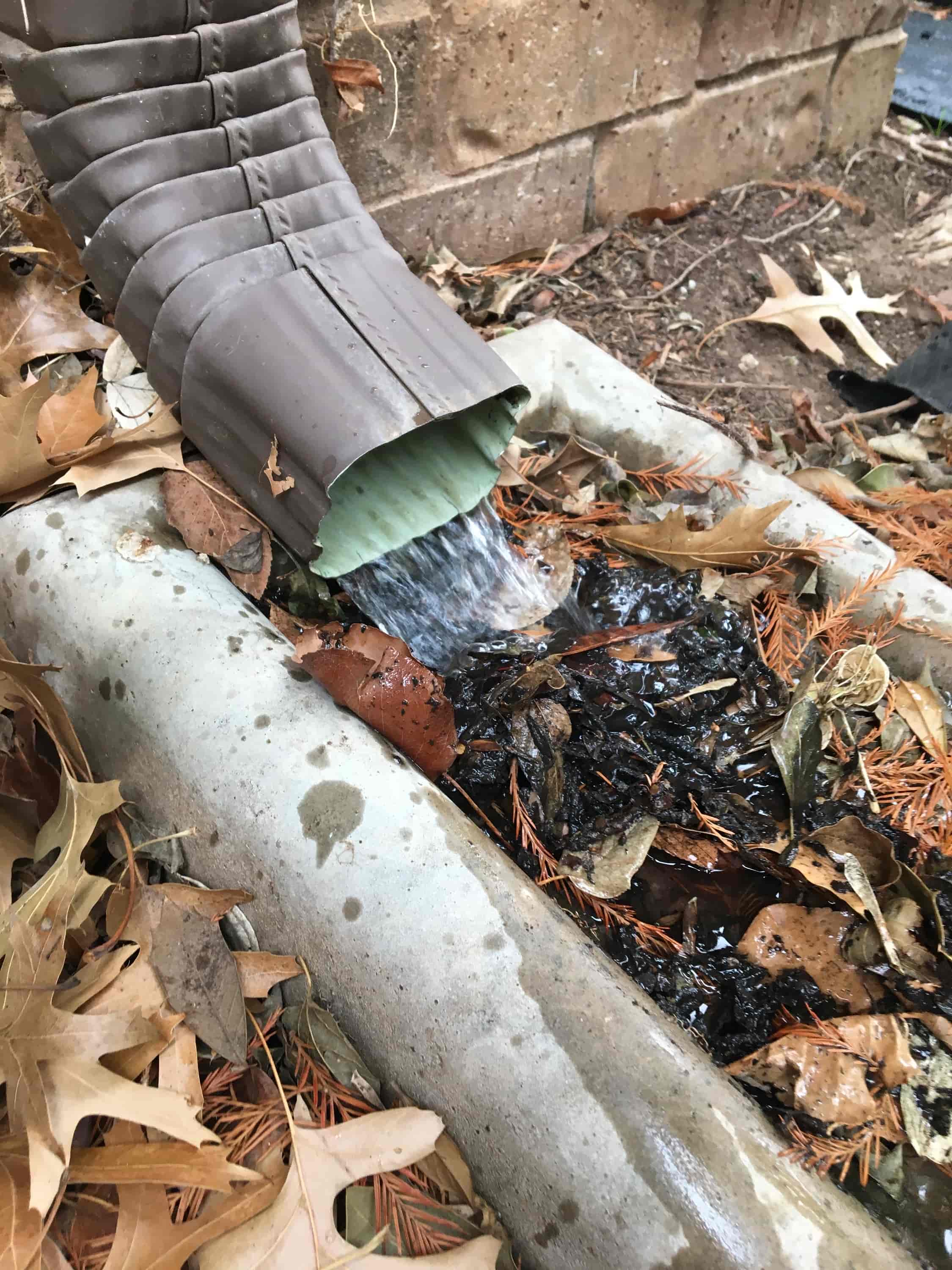 ways to unclog gutter downspout