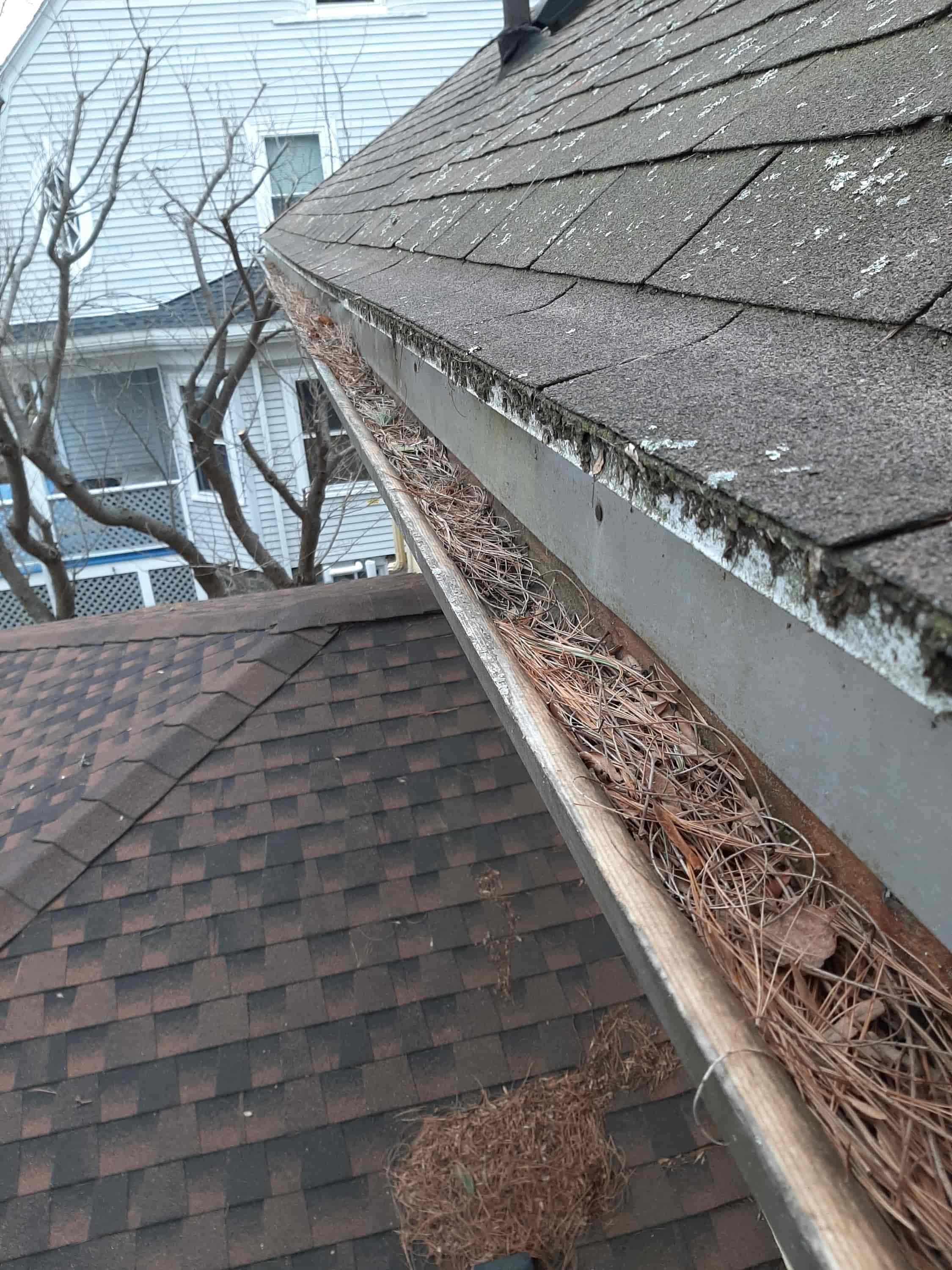 clean clogged gutter downspout