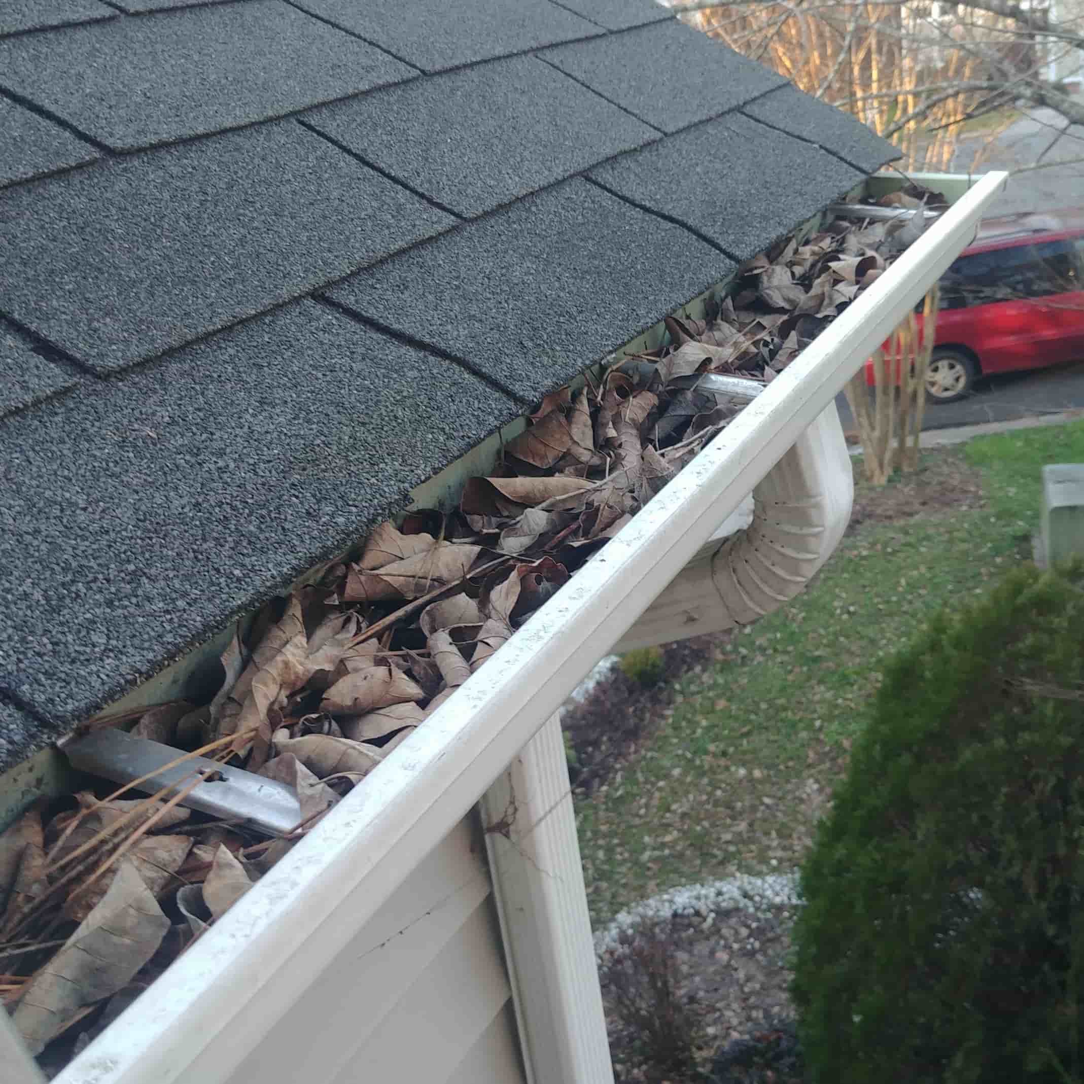clean gutters with gutter guards