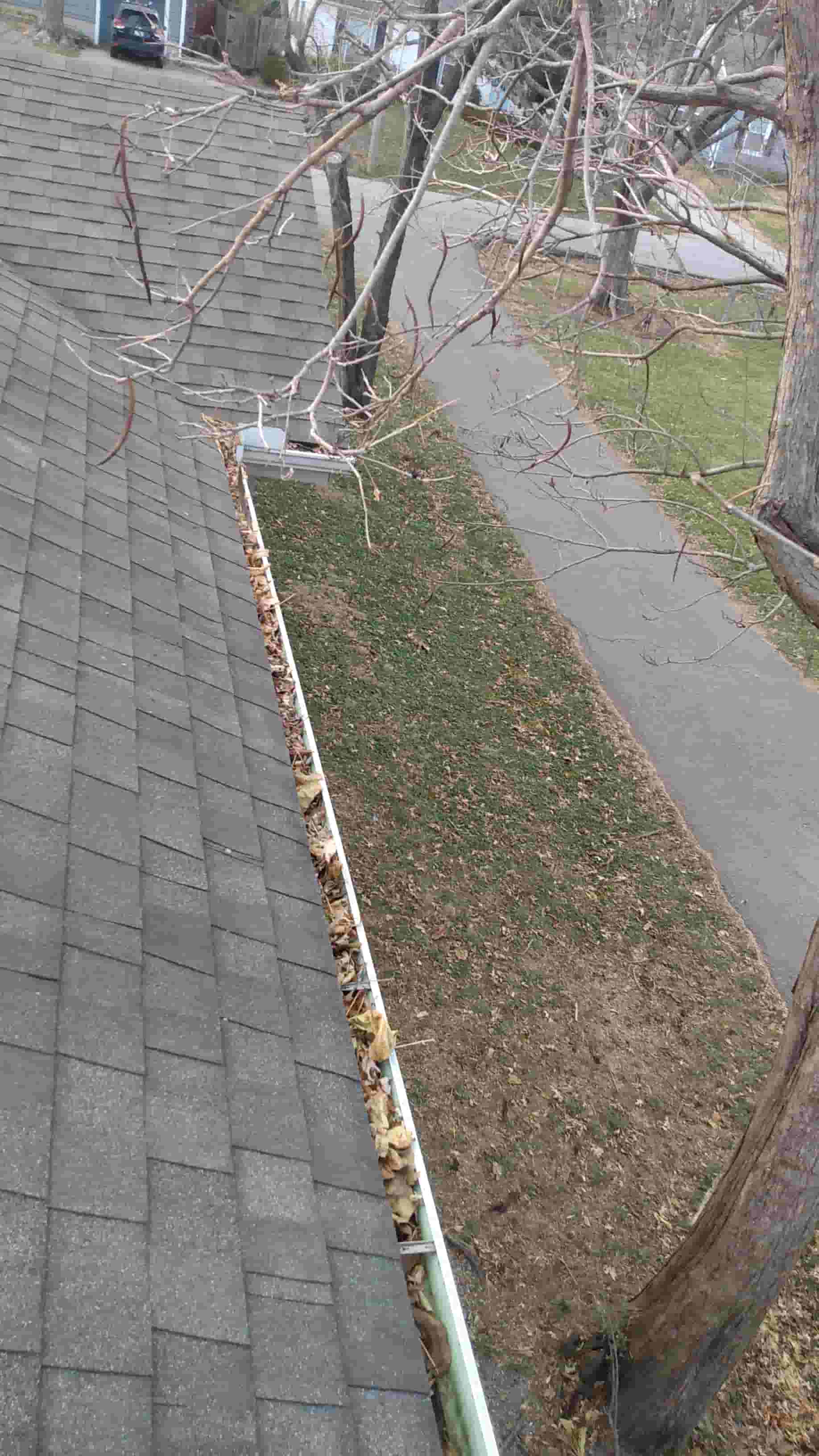 cleaning out gutters