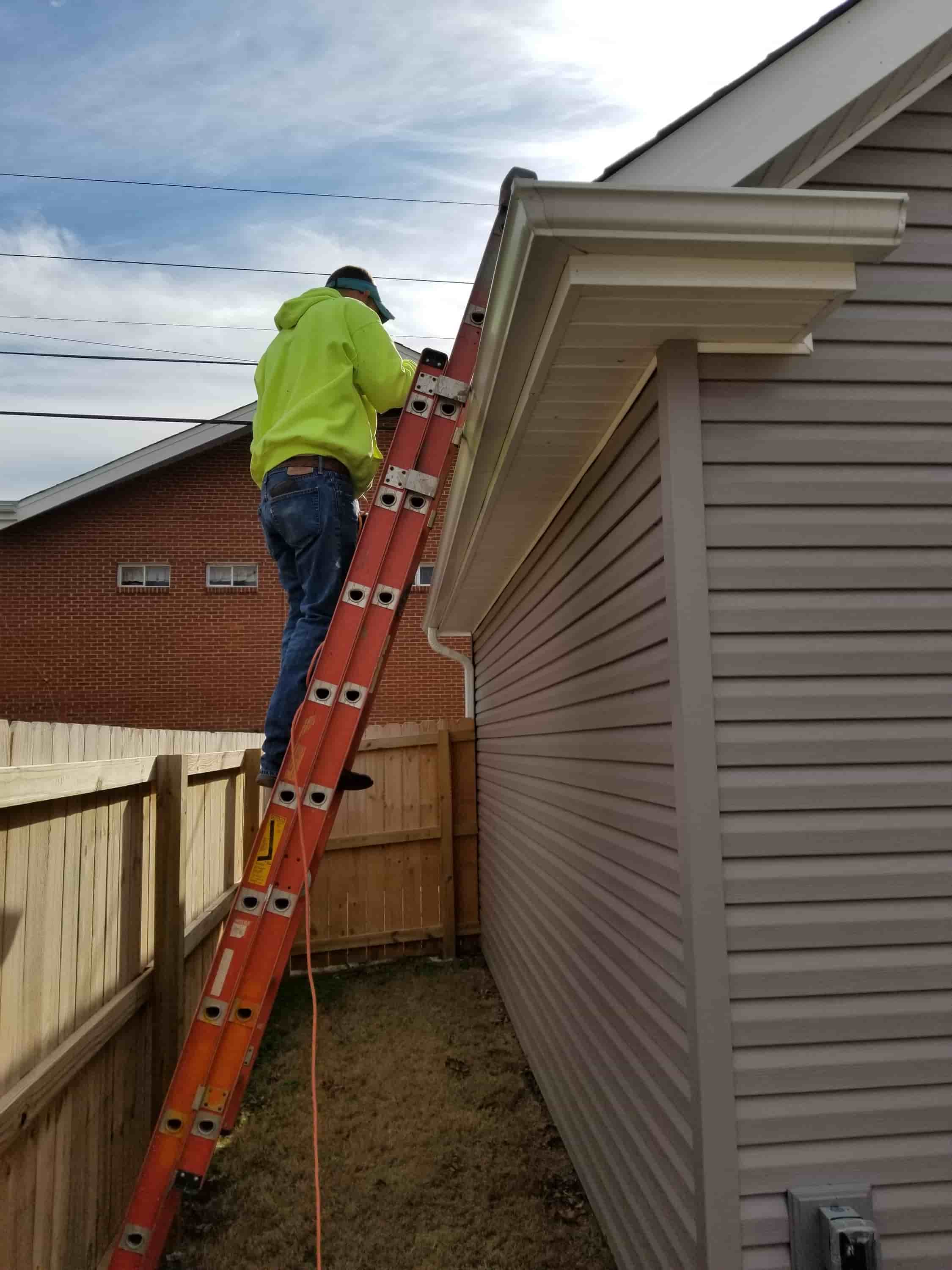 how to clean out gutters safely