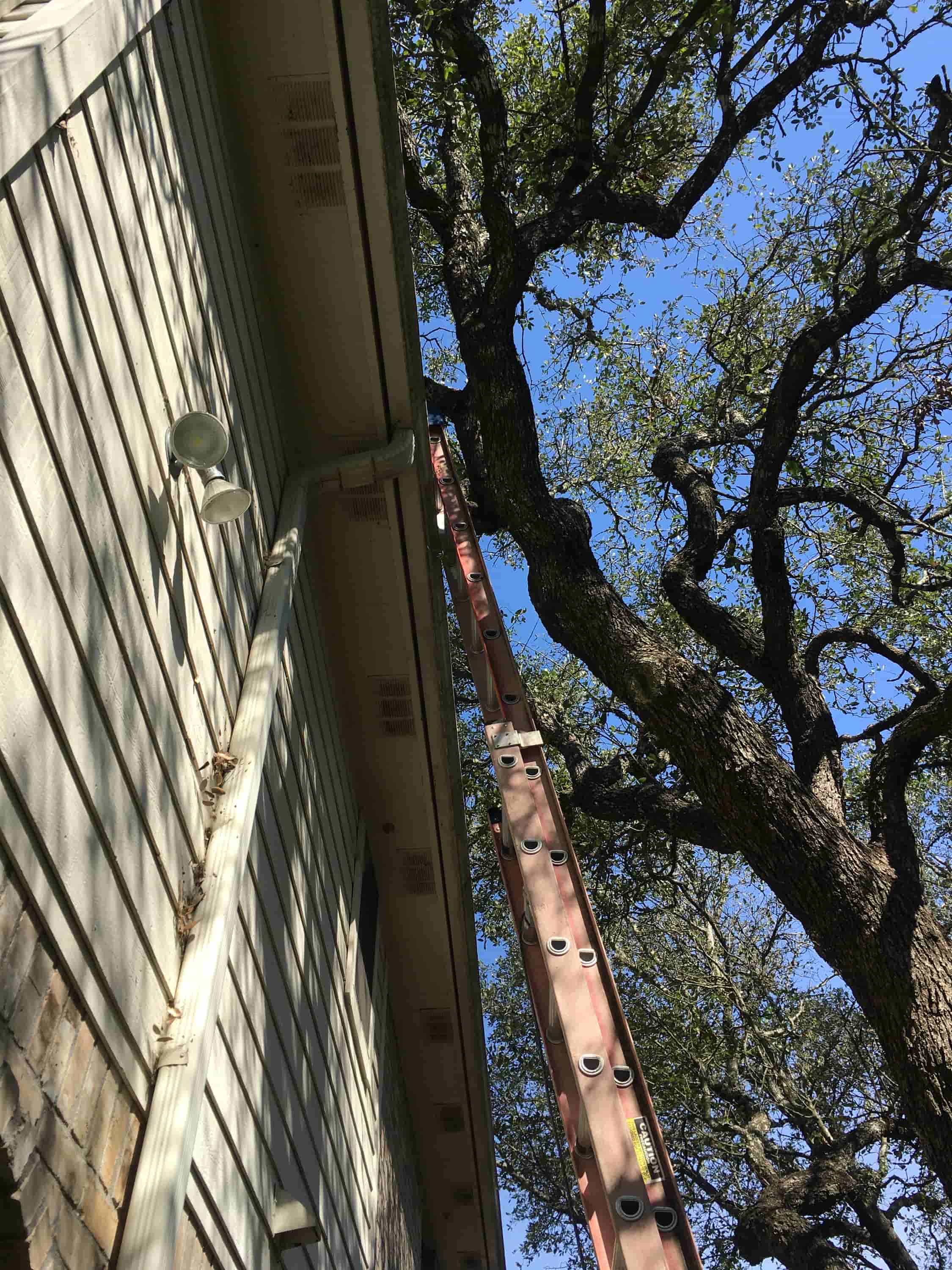 clean underground gutter drain