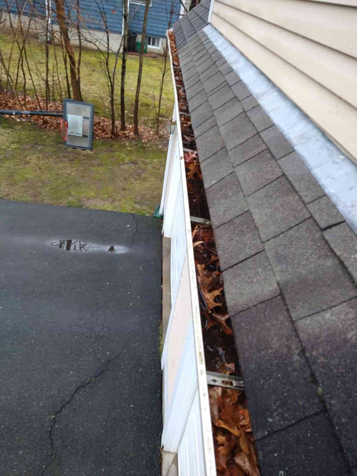 unclogging downspouts