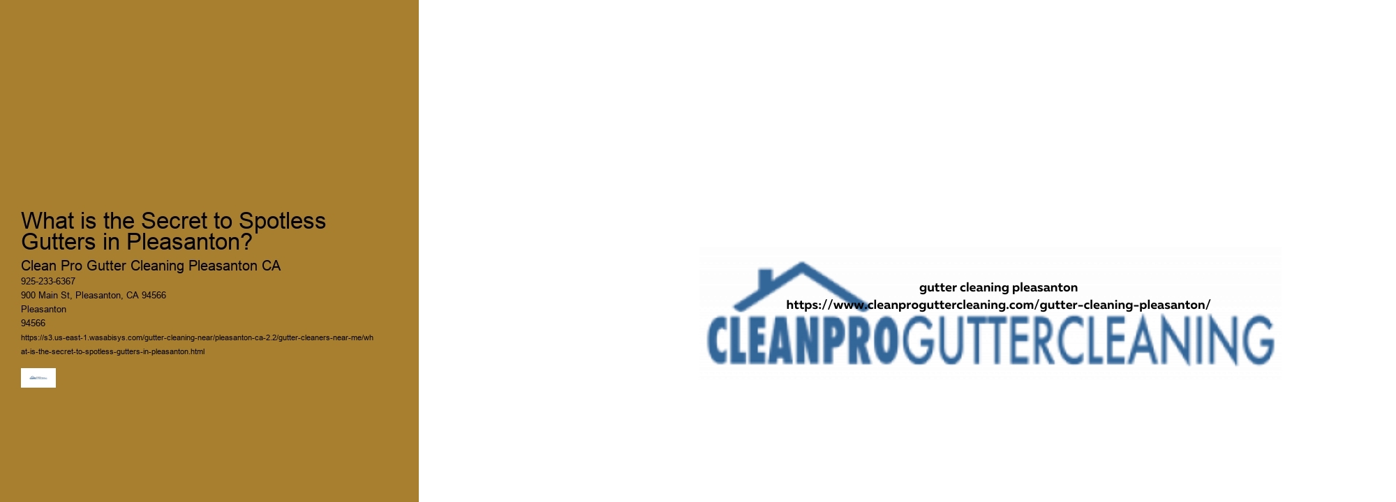 What is the Secret to Spotless Gutters in Pleasanton? 