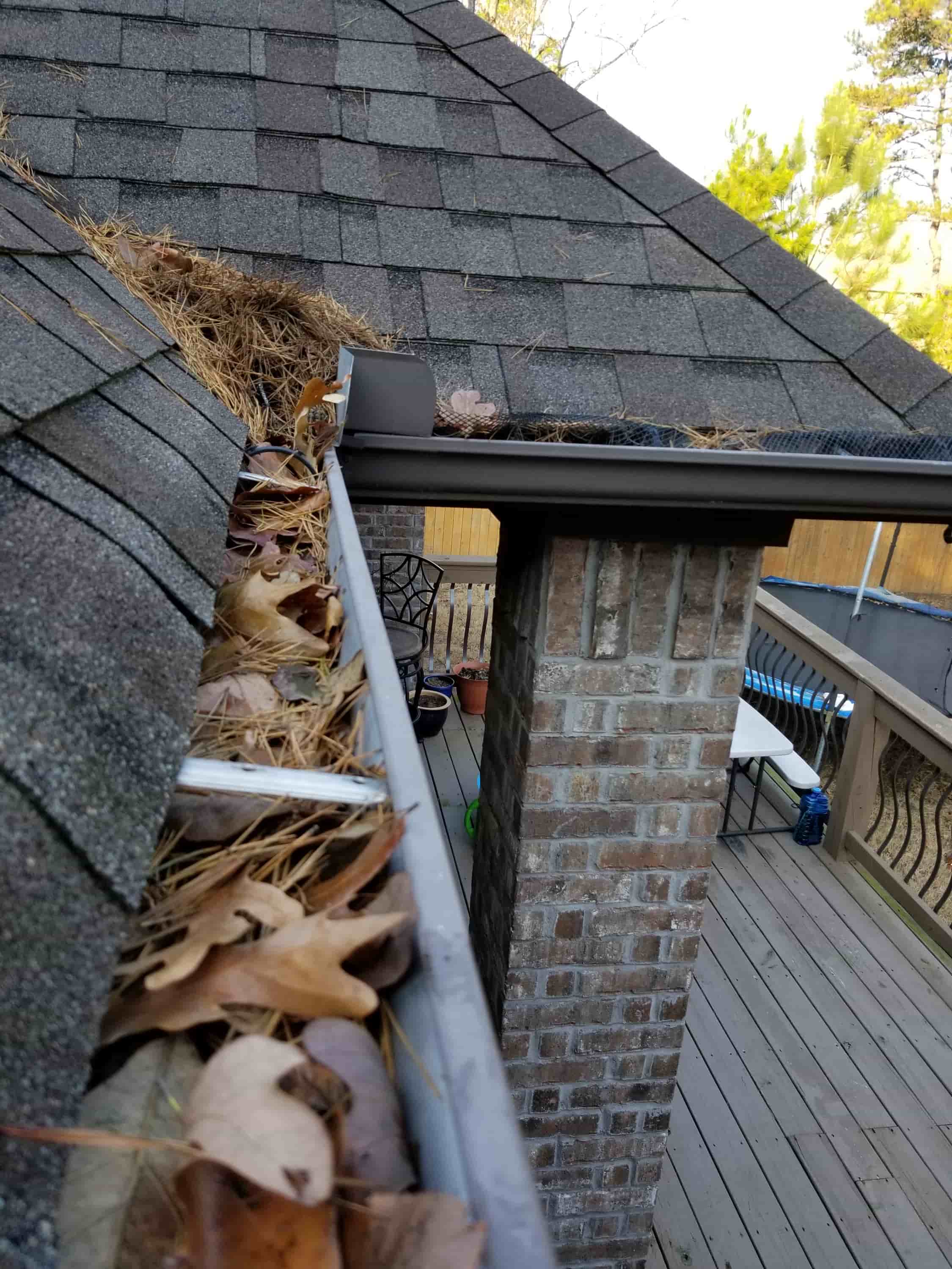 unclogging downspouts