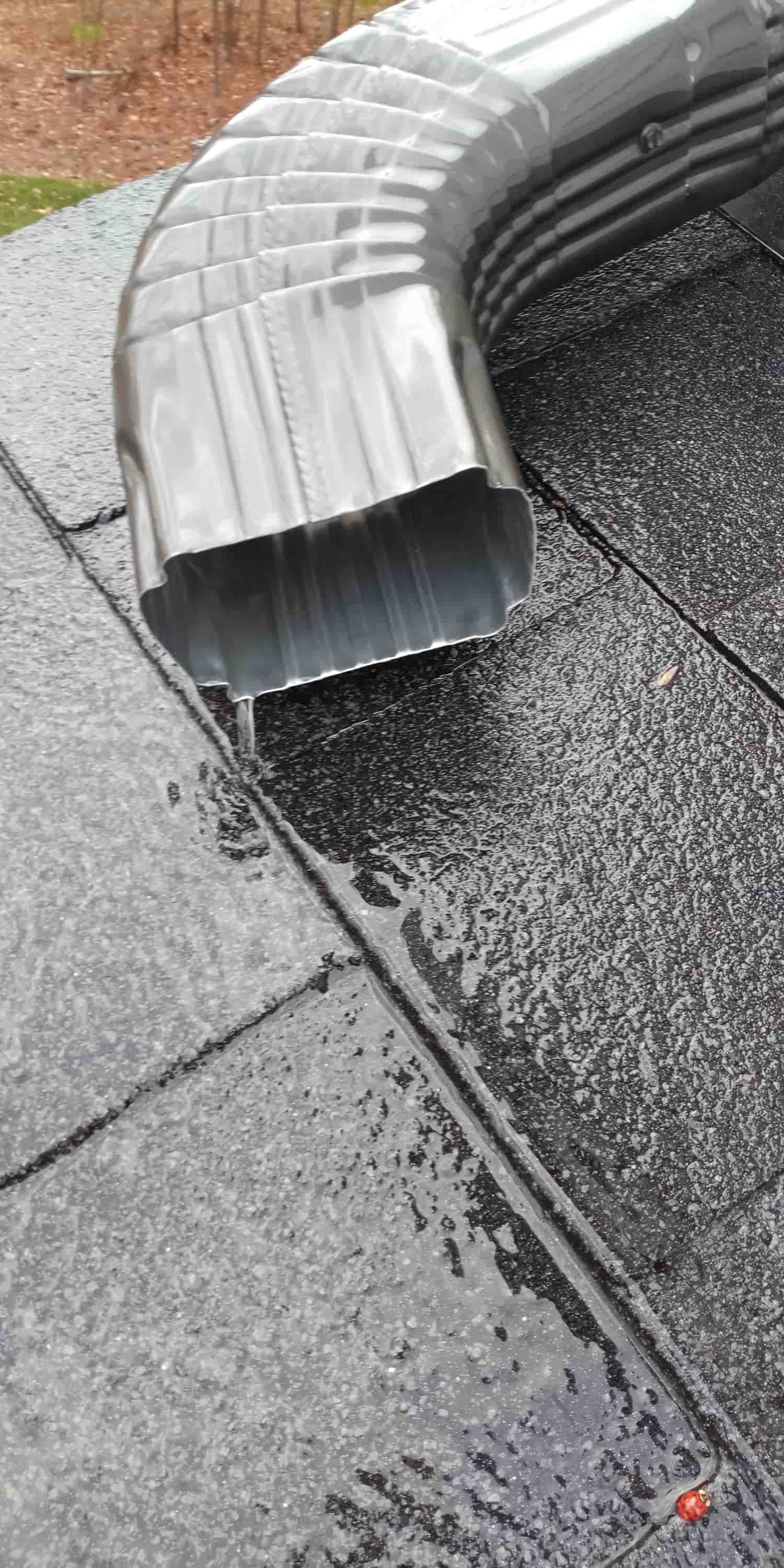 clogged drain pipe gutter