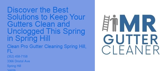 Discover the Best Solutions to Keep Your Gutters Clean and Unclogged This Spring in Spring Hill