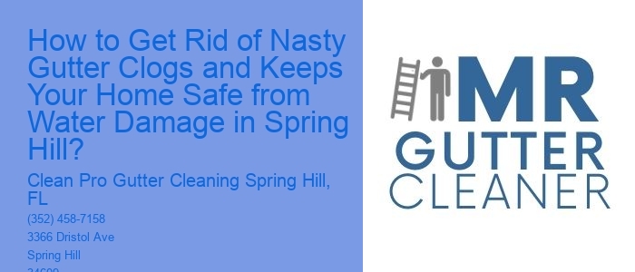How to Get Rid of Nasty Gutter Clogs and Keeps Your Home Safe from Water Damage in Spring Hill?