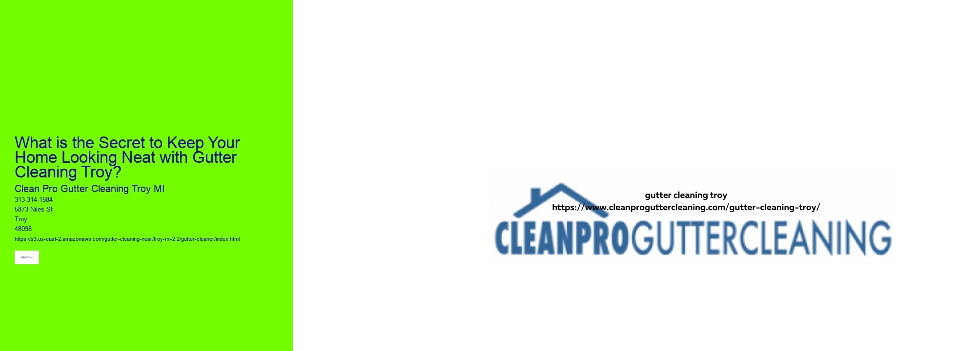 What is the Secret to Keep Your Home Looking Neat with Gutter Cleaning Troy?