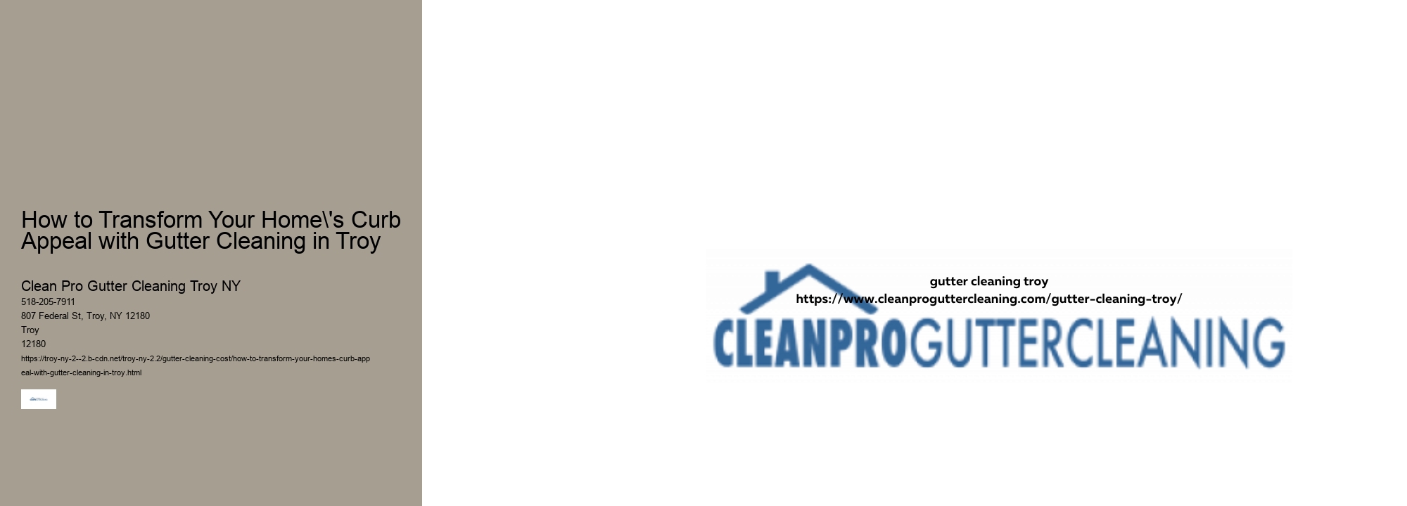 How to Transform Your Home's Curb Appeal with Gutter Cleaning in Troy 