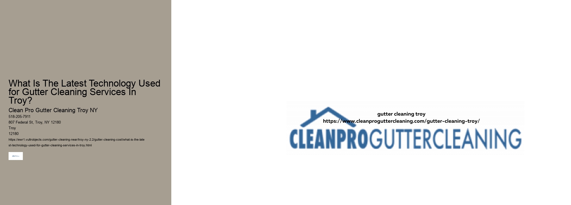 What Is The Latest Technology Used for Gutter Cleaning Services In Troy?