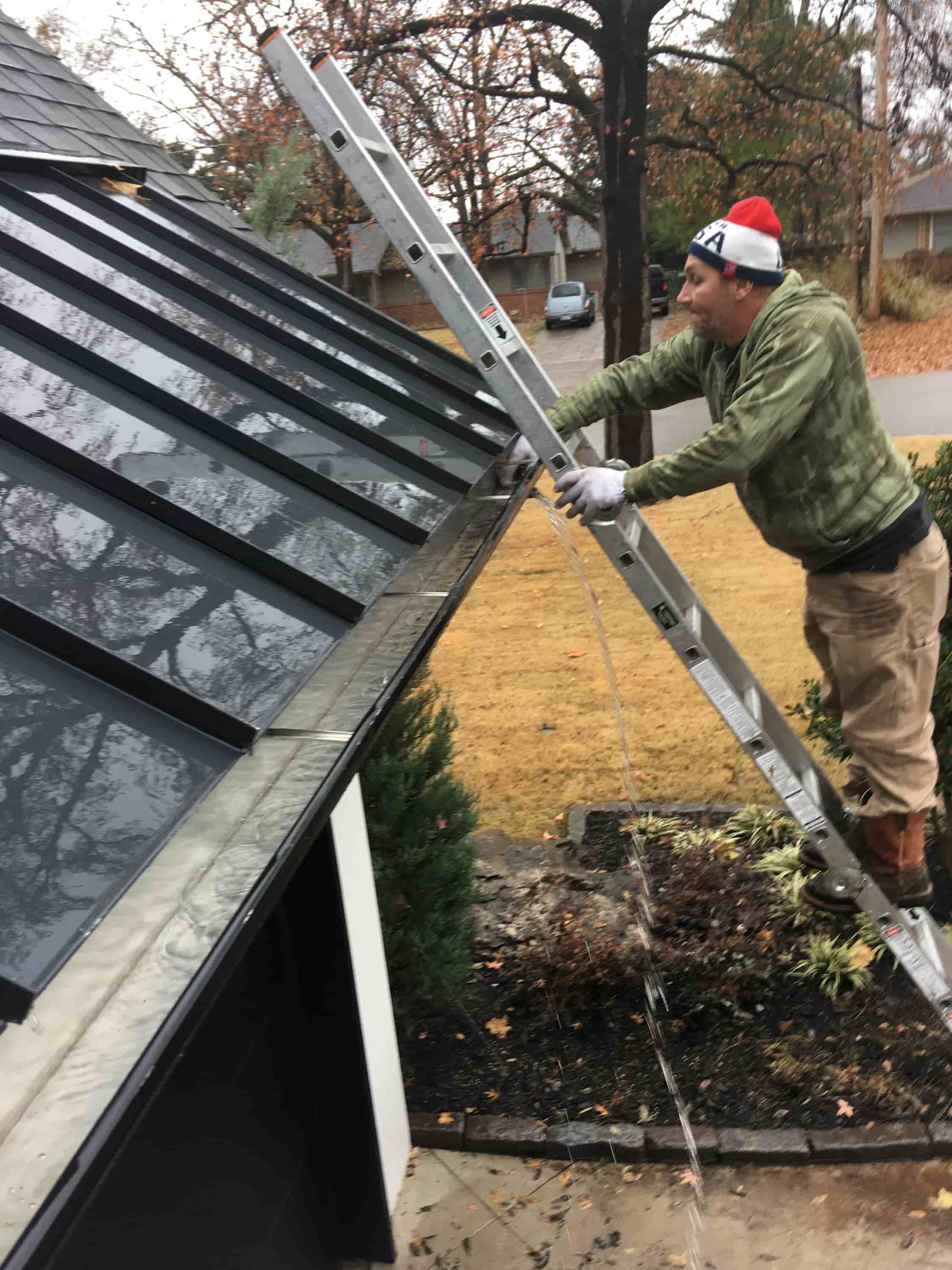 downspout snake gutter cleaning
